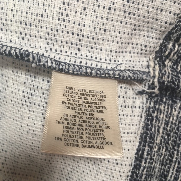 Anthropologie Ett:Twa Blue Tweed Blazer Jacket XS - Picture 8 of 9